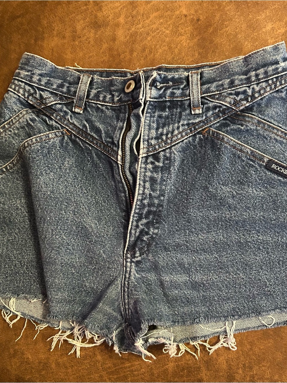 Rockies Distressed Denim Cutoff Shorts - Blue
